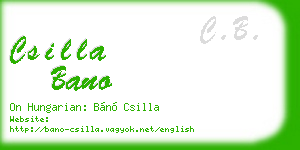 csilla bano business card