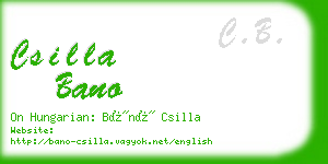 csilla bano business card